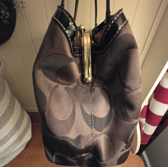 Coach Brown Signature Tote Bag - Picture 4 of 12